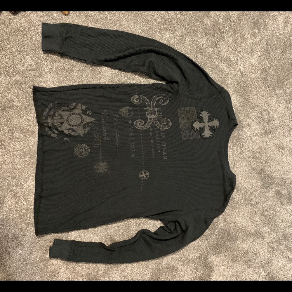 Men’s Machine long sleeve black thermal shirt